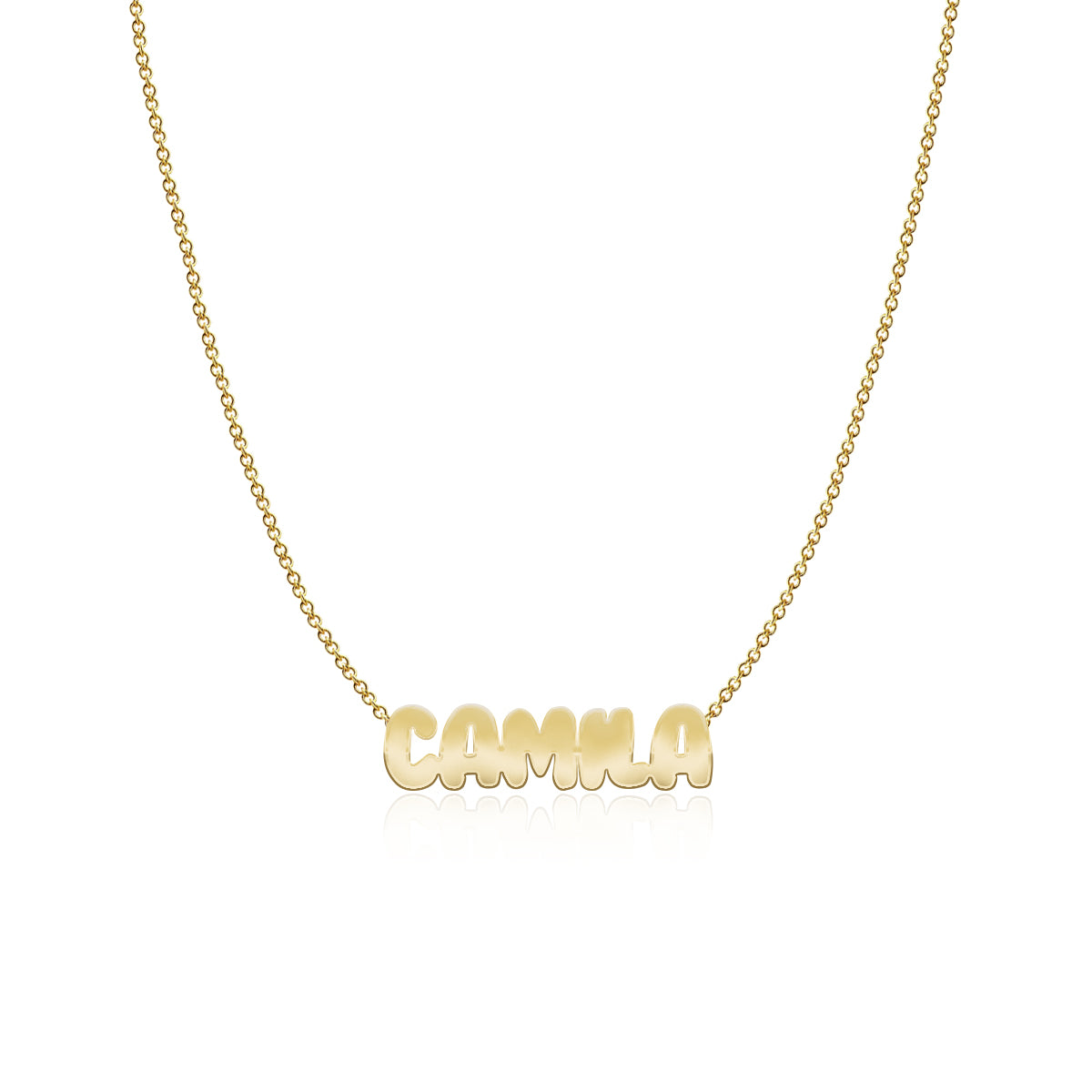Cutout Name Chain Necklace – Alev Jewelry