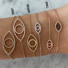 Load image into Gallery viewer, Small Evil Eye Cutout Bracelet
