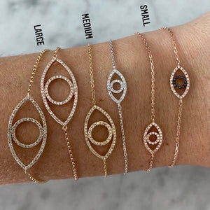 Small Evil Eye Cutout Bracelet