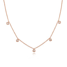 Load image into Gallery viewer, Five Bezel Dangling Necklace
