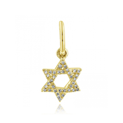 Star of David Pave Diamond Charm