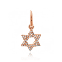 Star of David Pave Diamond Charm