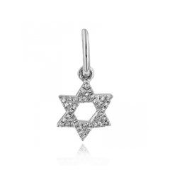 Star of David Pave Diamond Charm