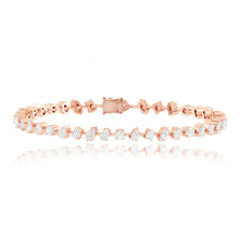 Load image into Gallery viewer, Diagonal Multi Shape Diamond Tennis Bracelet
