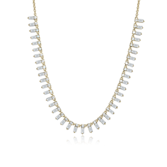 Baguette Diamond Chain Necklace