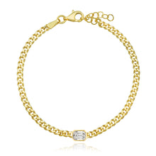 Load image into Gallery viewer, Diamond Bezel Cuban Bracelet
