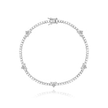 Load image into Gallery viewer, Five Diamond Heart Tennis Bracelet
