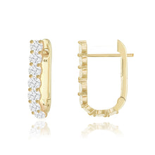 Load image into Gallery viewer, Oval Large Diamonds Huggies
