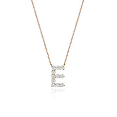 Large Diamond Initial Necklace