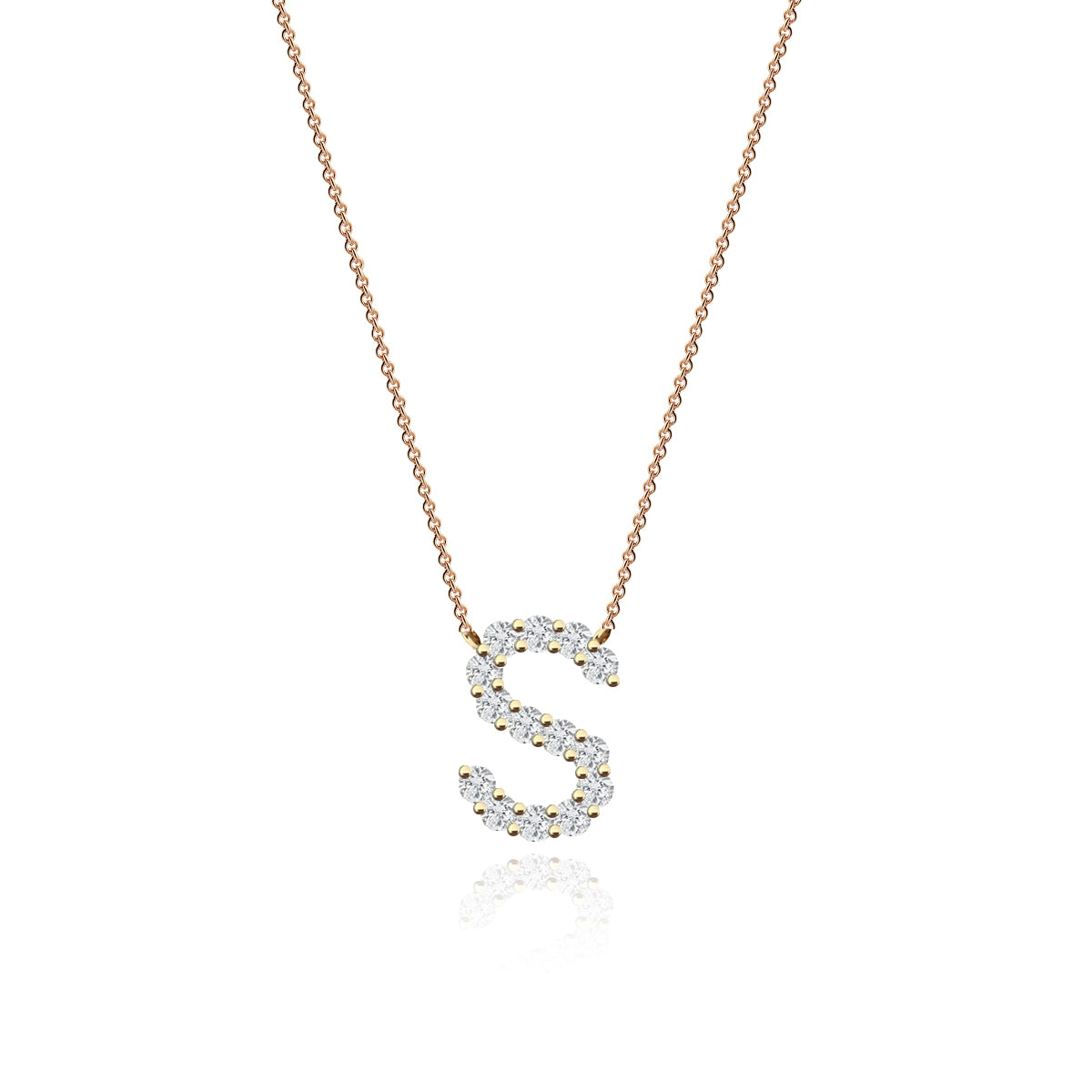 Large Diamond Letter Necklace – Finn