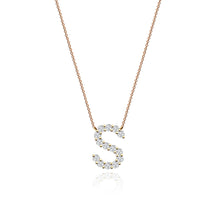 Load image into Gallery viewer, diamond letter necklace
