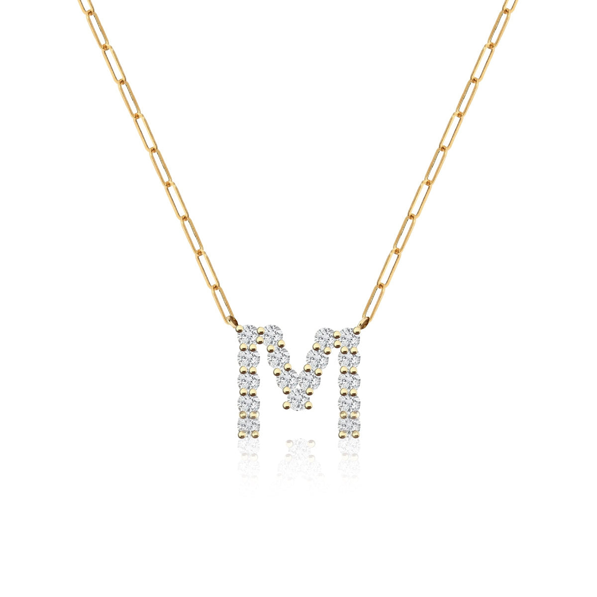 Large Diamond Initial Necklace