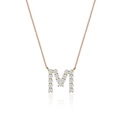 Large Diamond Initial Necklace