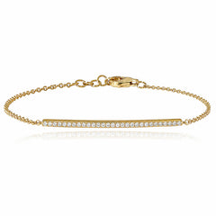 Elegant diamond bar bracelet in 14k gold, luxury diamond jewelry, meaningful fine jewelry online collection.