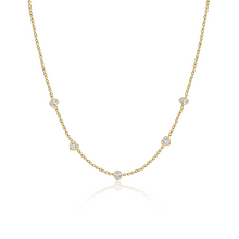 Load image into Gallery viewer, Five Multishape Solitaire Diamond Necklace
