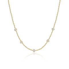 Five Multishape Solitaire Diamond Necklace