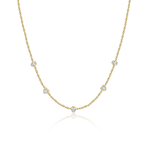 Five Multishape Solitaire Diamond Necklace