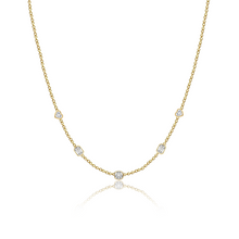Load image into Gallery viewer, Five Multishape Solitaire Diamond Necklace
