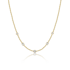 Five Multishape Solitaire Diamond Necklace