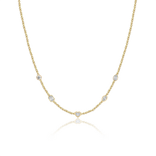 Load image into Gallery viewer, Five Multishape Solitaire Diamond Necklace
