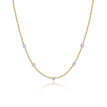 Load image into Gallery viewer, Five Multishape Solitaire Diamond Necklace
