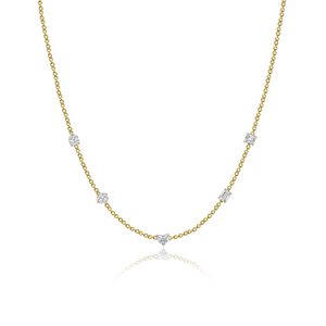 Five Multishape Solitaire Diamond Necklace
