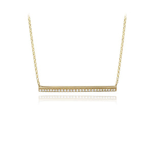 Double Bar Pave Necklace