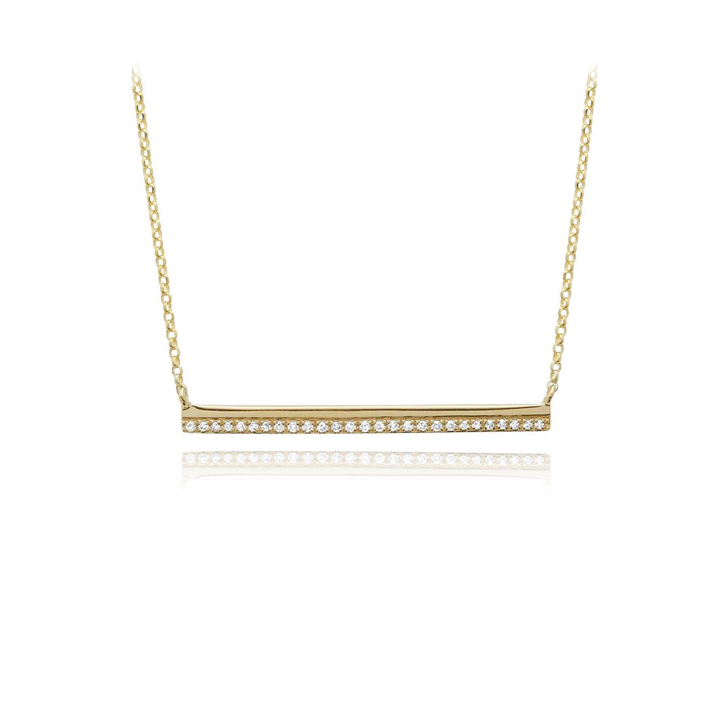 Double Bar Pave Necklace