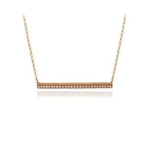 Double Bar Pave Necklace