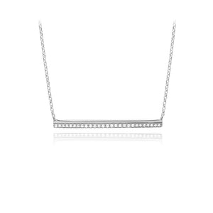 Double Bar Pave Necklace