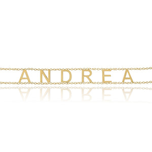 Double Chain Gold Name Bracelet