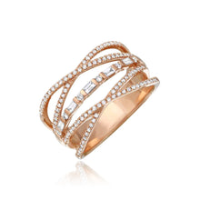Load image into Gallery viewer, Double Twist Baguette Ring
