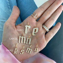 Load image into Gallery viewer, Jumbo Pave Gothic Initial Charm
