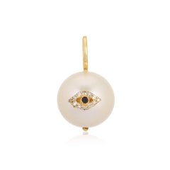 Evil Eye on Pearl Charm
