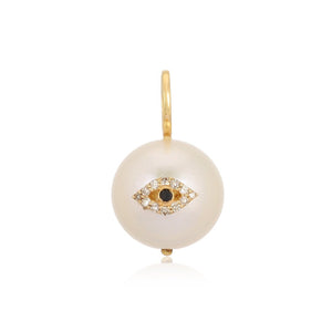 Evil Eye on Pearl Charm
