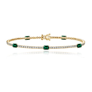 Multi Shape Gemstone Tennis Bracelet