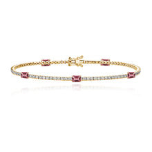 Load image into Gallery viewer, Multi Shape Gemstone Tennis Bracelet
