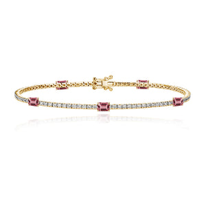 Multi Shape Gemstone Tennis Bracelet