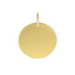 Personalized Gold Disc Charm