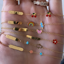 Load image into Gallery viewer, Enamel Cherries Girls Id Bracelet
