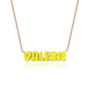 Enamel Name Necklace
