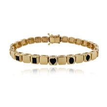 Load image into Gallery viewer, Large Golden Square Multi Shape Enamel Bracelet
