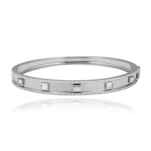 Load image into Gallery viewer, Five Baguette Pave Bangle
