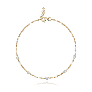 Multi-shape Diamonds Solitaire Bracelet