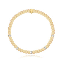 Load image into Gallery viewer, Five Emerald Cut Diamond Golden Bracelet
