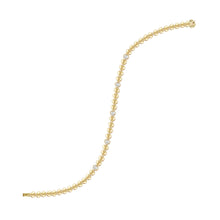 Load image into Gallery viewer, Five Heart Diamond Golden Bracelet
