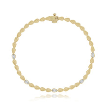 Load image into Gallery viewer, Five Pear Diamond Golden Bracelet
