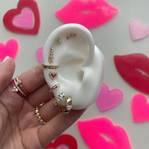 Five Diamond Climber Earring