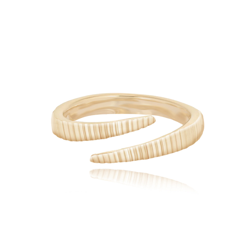 Fluted Swirl Gold Ring