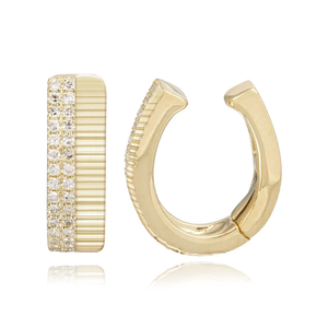 Fluted Side Pave Cuff